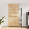 Puerta Corredera Con Herrajes Madera Maciza De Pino 95x210 Cm Vidaxl