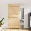 Puerta Corredera Con Herrajes Madera Maciza De Pino 100x210 Cm Vidaxl