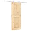 Puerta Corredera Con Herrajes Madera Maciza De Pino 80x210 Cm Vidaxl