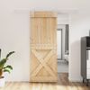 Puerta Corredera Con Herrajes Madera Maciza De Pino 80x210 Cm Vidaxl