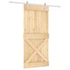 Puerta Corredera Con Herrajes Madera Maciza De Pino 95x210 Cm Vidaxl