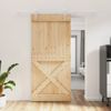 Puerta Corredera Con Herrajes Madera Maciza De Pino 95x210 Cm Vidaxl