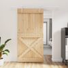 Puerta Corredera Con Herrajes Madera Maciza De Pino 100x210 Cm Vidaxl