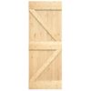 Puerta Corredera Con Herrajes Madera Maciza De Pino 70x210 Cm Vidaxl