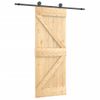 Puerta Corredera Con Herrajes Madera Maciza De Pino 85x210 Cm Vidaxl