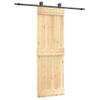 Puerta Corredera Con Herrajes Madera Maciza De Pino 70x210 Cm Vidaxl