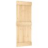 Puerta Corredera Con Herrajes Madera Maciza De Pino 80x210 Cm Vidaxl