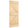 Puerta Corredera Con Herrajes Madera Maciza De Pino 85x210 Cm Vidaxl