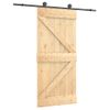 Puerta Corredera Con Herrajes Madera Maciza De Pino 95x210 Cm Vidaxl