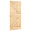 Puerta Corredera Con Herrajes Madera Maciza De Pino 95x210 Cm Vidaxl