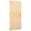 Puerta Corredera Con Herrajes Madera Maciza De Pino 95x210 Cm Vidaxl