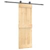 Puerta Corredera Con Herrajes Madera Maciza De Pino 70x210 Cm Vidaxl