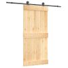 Puerta Corredera Con Herrajes Madera Maciza De Pino 95x210 Cm Vidaxl