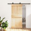 Puerta Corredera Con Herrajes Madera Maciza De Pino 95x210 Cm Vidaxl