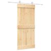 Puerta Corredera Con Herrajes Madera Maciza De Pino 90x210 Cm Vidaxl