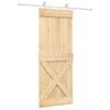 Puerta Corredera Con Herrajes Madera Maciza De Pino 80x210 Cm Vidaxl