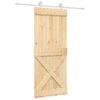 Puerta Corredera Con Herrajes Madera Maciza De Pino 85x210 Cm Vidaxl