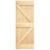 Puerta Corredera Con Herrajes Madera Maciza De Pino 70x210 Cm Vidaxl