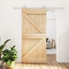 Puerta Corredera Con Herrajes Madera Maciza De Pino 95x210 Cm Vidaxl