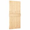 Puerta Corredera Con Herrajes Madera Maciza De Pino 100x210 Cm Vidaxl