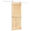 Puerta Corredera Con Herrajes Madera Maciza De Pino 80x210 Cm Vidaxl