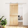 Puerta Corredera Con Herrajes Madera Maciza De Pino 80x210 Cm Vidaxl