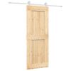 Puerta Corredera Con Herrajes Madera Maciza De Pino 80x210 Cm Vidaxl