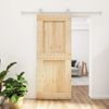 Puerta Corredera Con Herrajes Madera Maciza De Pino 85x210 Cm Vidaxl