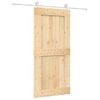 Puerta Corredera Con Herrajes Madera Maciza De Pino 95x210 Cm Vidaxl