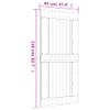 Puerta Corredera Con Herrajes Madera Maciza De Pino 95x210 Cm Vidaxl