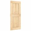 Puerta Corredera Con Herrajes Madera Maciza De Pino 85x210 Cm Vidaxl