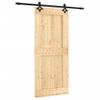 Puerta Corredera Con Herrajes Madera Maciza De Pino 90x210 Cm Vidaxl