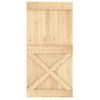 Puerta Corredera Con Herrajes Madera Maciza De Pino 100x210 Cm Vidaxl