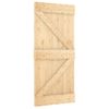 Puerta Corredera Con Herrajes Madera Maciza De Pino 90x210 Cm Vidaxl