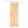 Puerta Corredera Con Herrajes Madera Maciza De Pino 80x210 Cm Vidaxl