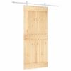 Puerta Corredera Con Herrajes Madera Maciza De Pino 90x210 Cm Vidaxl