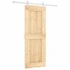 Puerta Corredera Con Herrajes Madera Maciza De Pino 80x210 Cm Vidaxl