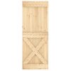 Puerta Corredera Con Herrajes Madera Maciza De Pino 80x210 Cm Vidaxl