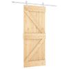 Puerta Corredera Con Herrajes Madera Maciza De Pino 85x210 Cm Vidaxl