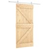 Puerta Corredera Con Herrajes Madera Maciza De Pino 95x210 Cm Vidaxl