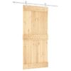 Puerta Corredera Con Herrajes Madera Maciza De Pino 95x210 Cm Vidaxl