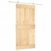 Puerta Corredera Con Herrajes Madera Maciza De Pino 100x210 Cm Vidaxl