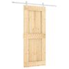 Puerta Corredera Con Herrajes Madera Maciza De Pino 85x210 Cm Vidaxl