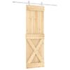 Puerta Corredera Con Herrajes Madera Maciza De Pino 70x210 Cm Vidaxl