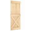 Puerta Corredera Con Herrajes Madera Maciza De Pino 80x210 Cm Vidaxl