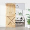 Puerta Corredera Con Herrajes Madera Maciza De Pino 85x210 Cm Vidaxl