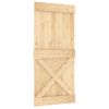 Puerta Corredera Con Herrajes Madera Maciza De Pino 95x210 Cm Vidaxl