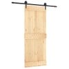 Puerta Corredera Con Herrajes Madera Maciza De Pino 85x210 Cm Vidaxl