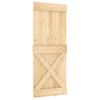 Puerta Corredera Con Herrajes Madera Maciza De Pino 80x210 Cm Vidaxl