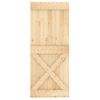 Puerta Corredera Con Herrajes Madera Maciza De Pino 85x210 Cm Vidaxl